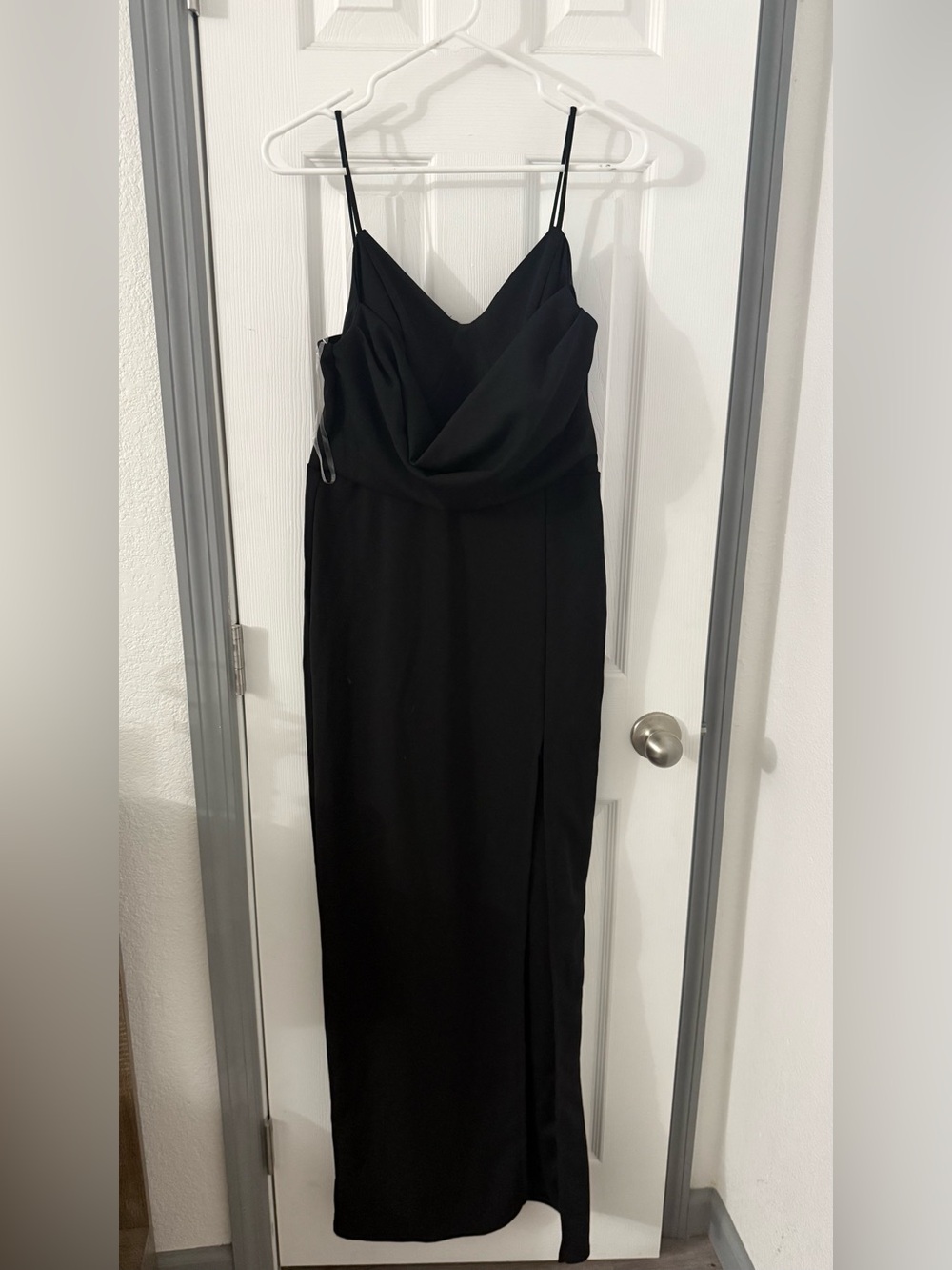 Fashion Nova Black Cowl Neck Maxi Dress
